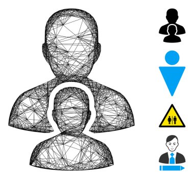 Doğrusal Adam Çocuk Vektör Ağı
