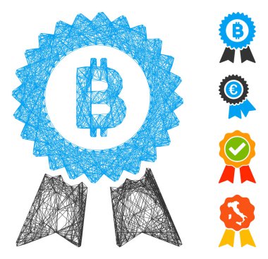 Kurdele Vektör Ağı ile Yumurtadan Çıkan Bitcoin Mührü