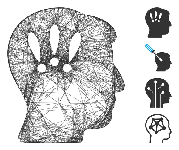 Nätverkschefens problem Vector Mesh — Stock vektor