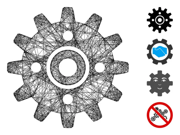 Rete vettoriale Cogwheel incassata — Vettoriale Stock