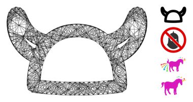 Doğrusal Boynuzlu Miğfer Vektör Ağı