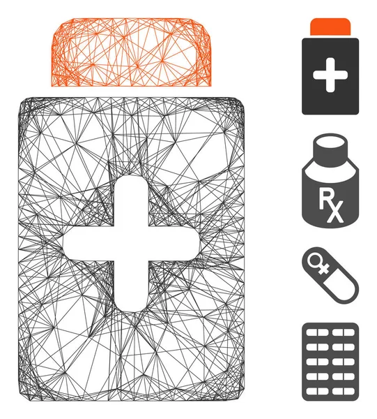 线形药瓶向量网 — 图库矢量图片