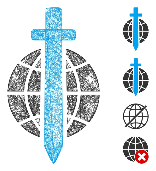 Векторная сетка меча — стоковый вектор