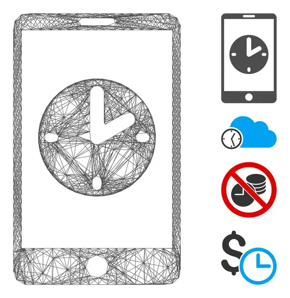 Δίκτυο Mobile Time Vector Mesh — Διανυσματικό Αρχείο