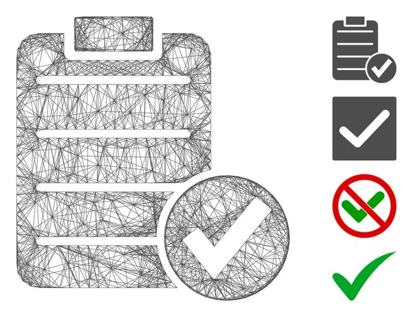 Net Approve Test Vector Mesh — Stock Vector