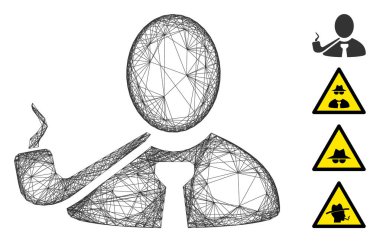 Doğrusal Sigara İçen Dedektif Vektör Ağı