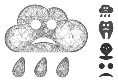 Ağ Yağmuru Bulut Vektör Ağı