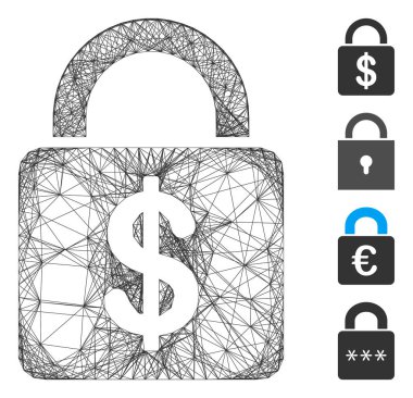 Ağ Doları Kilit Vektör Ağı