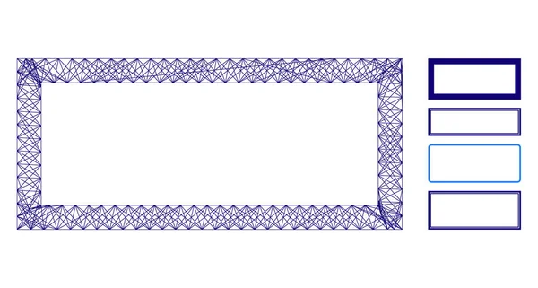 Maille vectorielle de cadre rectangulaire net — Image vectorielle