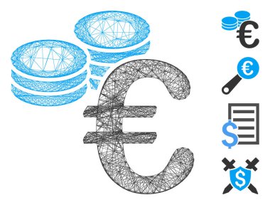 Yumurtadan Çıkan Euro Sikkeleri Vektör Ağı