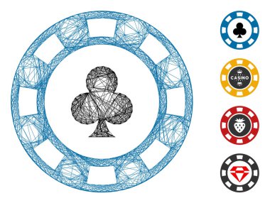 Doğrusal Kulüpler Casino Çip Vektör Ağı