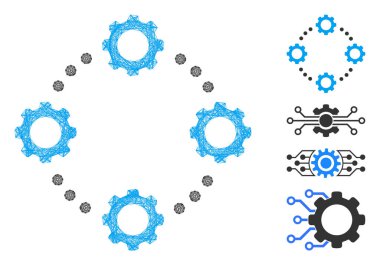 Net Gear Sanal Bağlantı Vektör Ağı