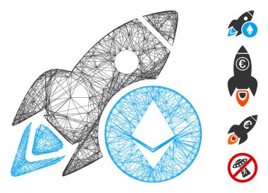 Ağ Ethereum Roket Vektör Ağı