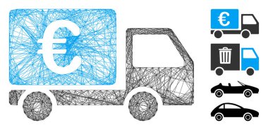 Doğrusal Euro Koleksiyoncusu Otomobil Vektör Ağı