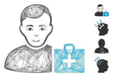 Ağ İlk Yardım Adam Vektör Ağı