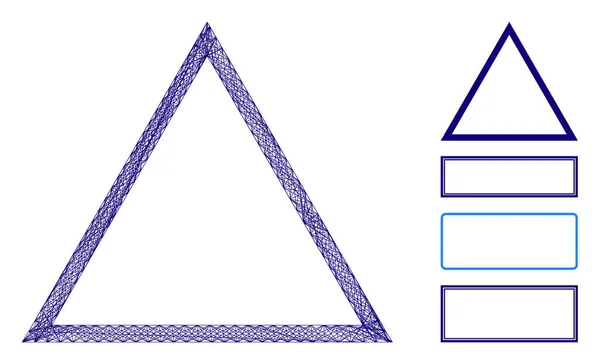 Maille vectorielle de cadre de triangle net — Image vectorielle