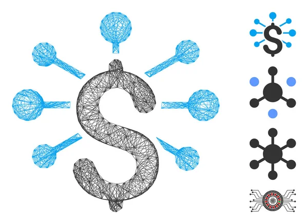 孵化した金融関係ベクトルメッシュ — ストックベクタ