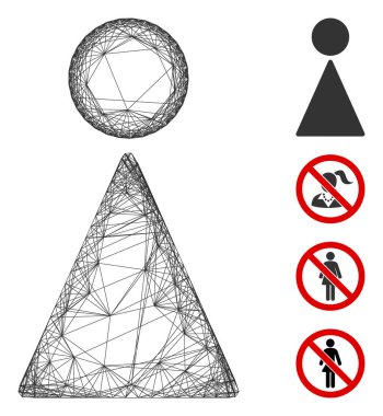 Ağ Kadın Vektör Ağı