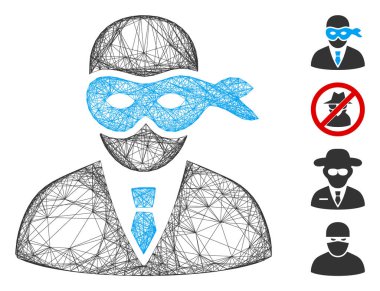 Ağ Maskeli Hırsız Vektör Ağı