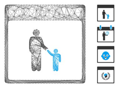 Doğrusal Baba Takvim Sayfa Vektör Ağı
