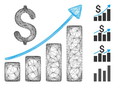 Doğrusal Finansal Çubuk Çizelgesi Vektör Ağı