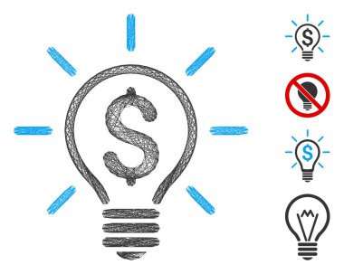 Ağ Elektrik Işık Fiyat Vektörü Ağı