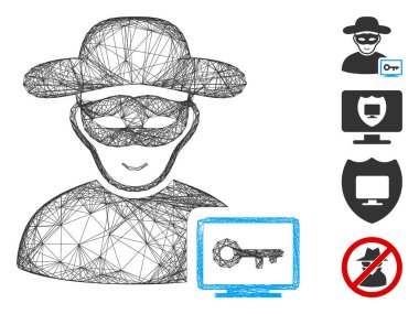 Yumurtadan Çıkan Bilgisayar Hacker Vektör Ağı