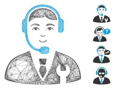 Doğrusal Çağrı Merkezi Patron Vektör Ağı