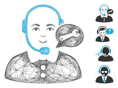 Ağ Hizmetleri Merkezi Kadın Operatör Vektör Ağı