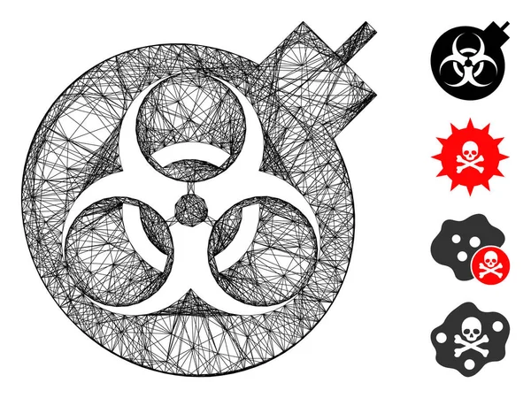 Net Biologische Wapens Vector Mesh — Stockvector