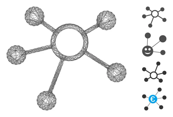 Векторная сетка линейных соединений — стоковый вектор