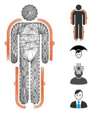 Ağ Dış iskelet Vektör Ağı