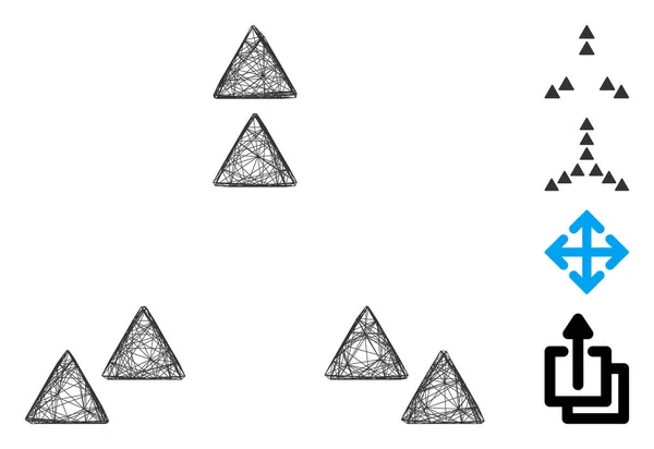 Rede Mover para fora Triângulos Vector Mesh — Vetor de Stock