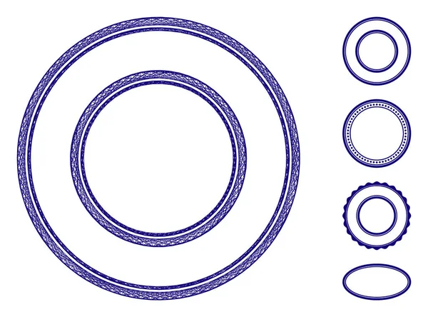 Γραμμικό διπλό στρογγυλό πλαίσιο διάνυσμα ματιών — Διανυσματικό Αρχείο