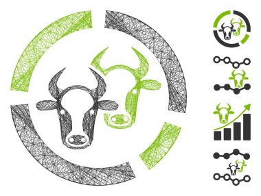 Ağ Hayvanları Diyagramı Vektör Ağı