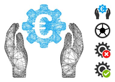 Avrupa Endüstrisi Bakım Elleri Vektör Ağı