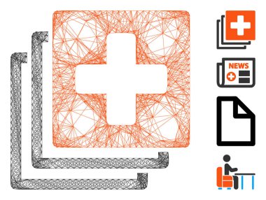 Ağ Tıbbi Belgeler Vektör Ağı