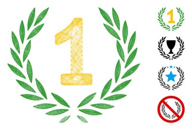 Ağ Önce Laurel Çelenk Vektör Ağı