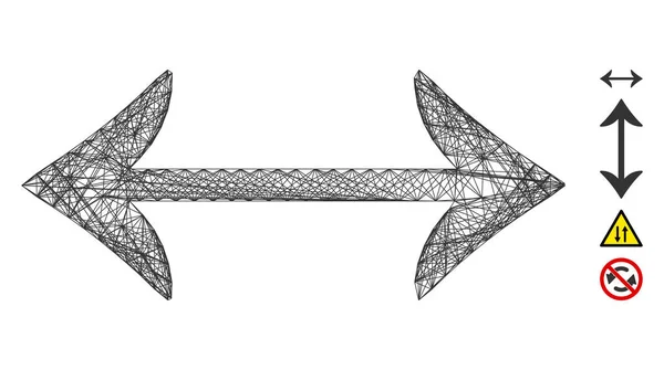 Réseau d'échange horizontal vectoriel Mesh — Image vectorielle