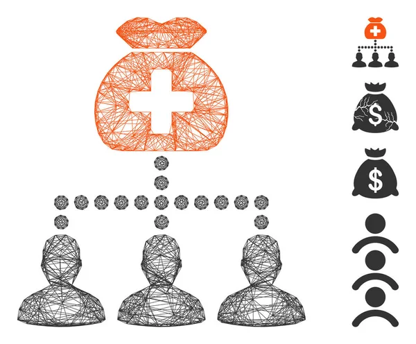 医疗基金受助人病媒网 — 图库矢量图片