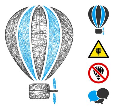 Yumurtadan çıkan Aerostat Balon Vektör Ağı