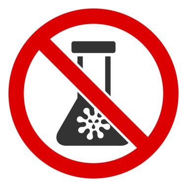 Düz Raster Enfeksiyon Yok Retort Simgesi