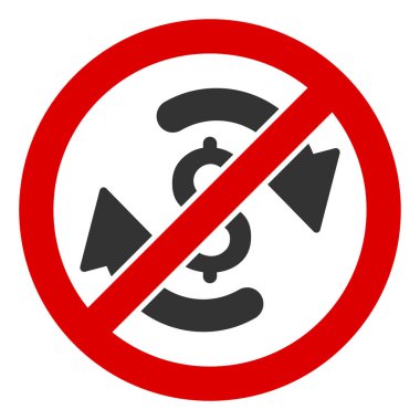 Düz Raster Para Dönüşümü Yok Simgesi