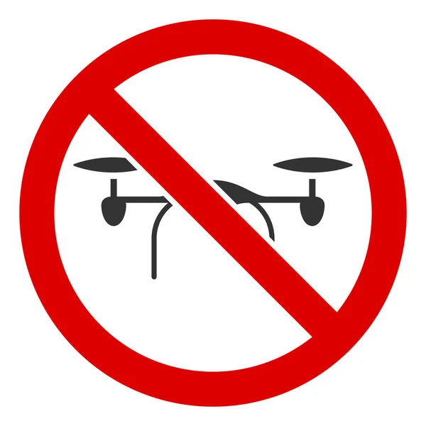 Flat Raster No Flying Drone Icon — Stock Photo, Image