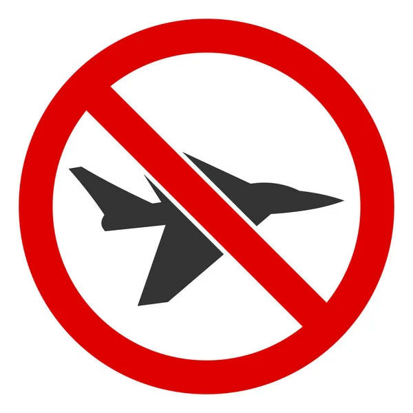 Flat Raster No Aircraft Intercepter Icon — Φωτογραφία Αρχείου