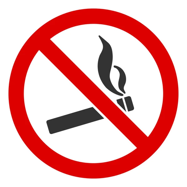 Flat Raster No Smoking Icône — Photo