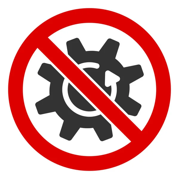 Flat Raster No Rotate Gear Icon — Stock Photo, Image