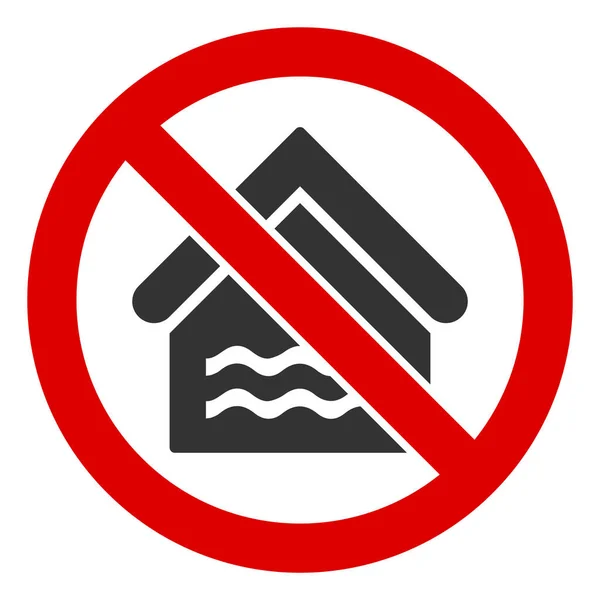 Flat Raster No Indoor Pool Pictogram — Stockfoto