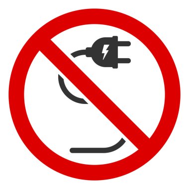 Düz Raster Elektrik Kordonu Simgesi Yok