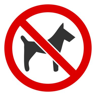 Düz Raster Köpek Yok Simgesi